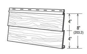 Siding Horizontal Double 4 Clapboard Woodgrain