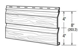 Siding Horizontal Double 4 Dutch woodgrain