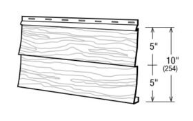 Siding Horizontal Double 5 Clapboard woodgrain