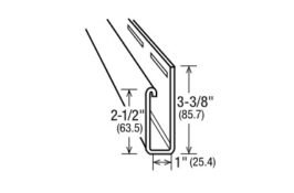 Vinyl 2 1/2" Wide Face J-Channel
