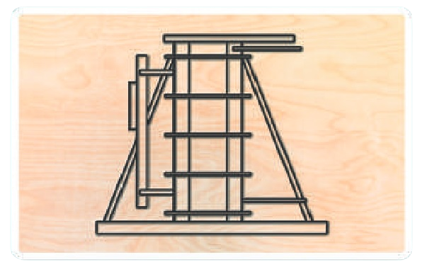 Flexible plywood formwork for round columns