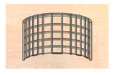 Radial framed formwork