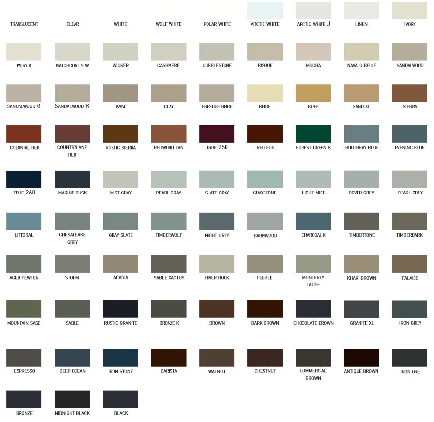 TremPro 8330 Plus colors